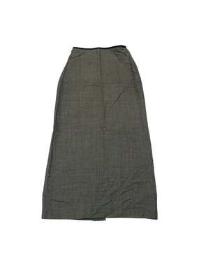 J.CREW Vintage Gray 100% Wool Maxi Column Skirt with Back Slit Size T10